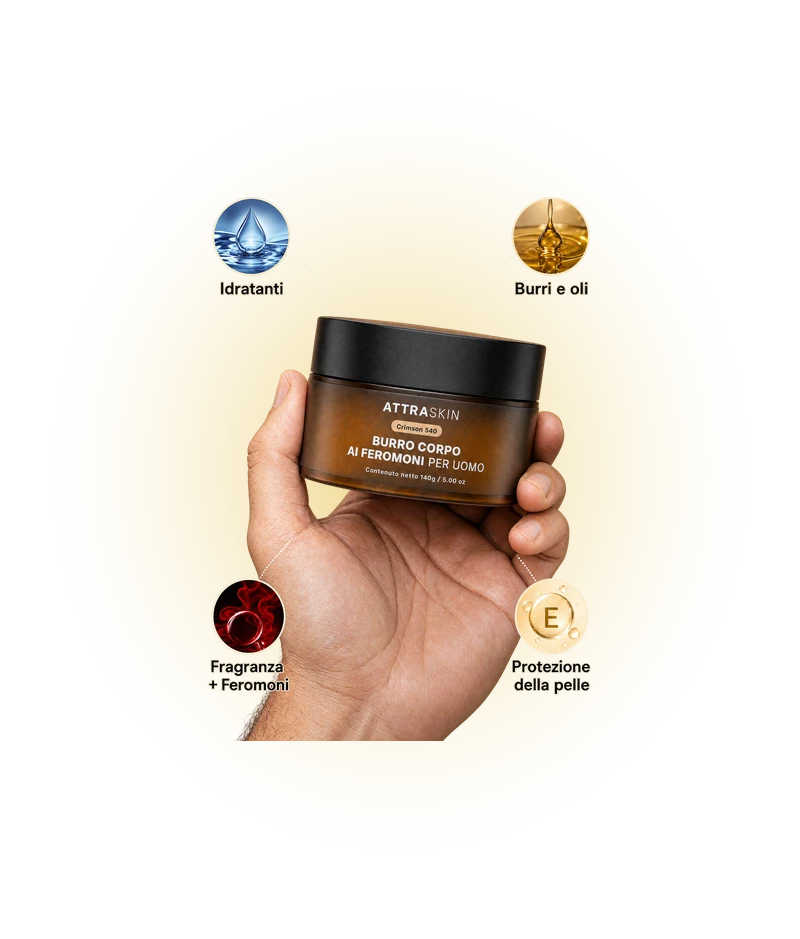 ATTRASKIN body butter jar and its ingredients