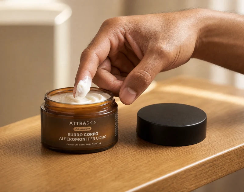 Open jar of body butter